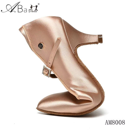 ABA DANCE.AM8008 Classic Nude Pointed Toe Women’s Modern Dance Shoes - Mine·Jas