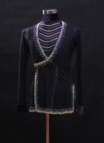MINEJAS Men's Latin Dance Tops Customized Performance Clothes