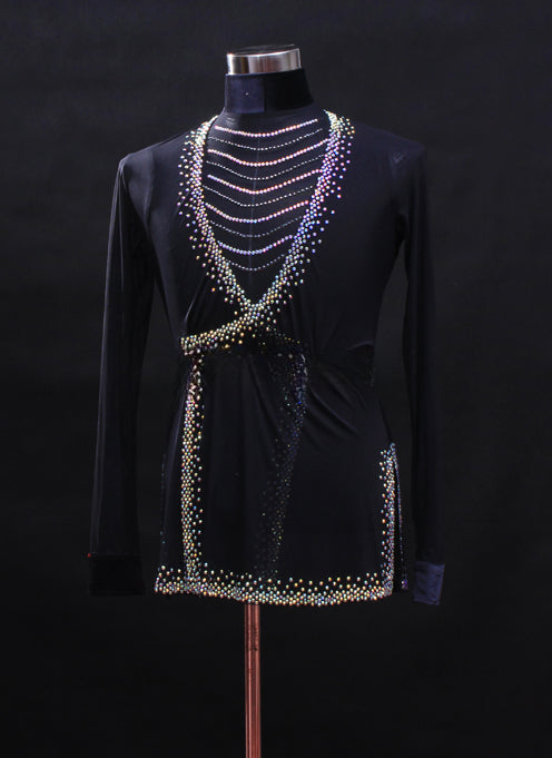 MINEJAS Men's Latin Dance Tops Customized Performance Clothes