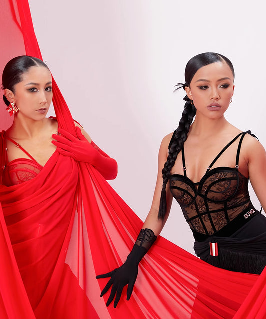 DUYQ [NSAD] 003 Bow One-piece Corset Latin Girl Practice Performance Clothing Professional Class Uniform Advanced