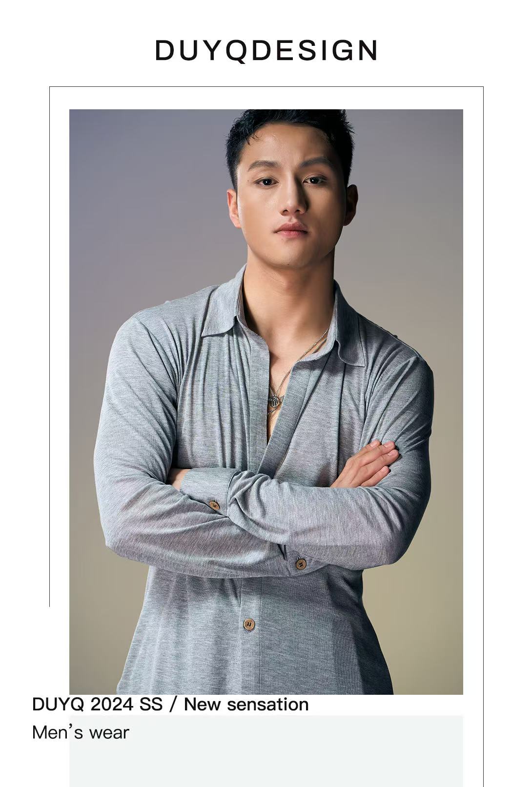 DUYQ.New Men-017 Buttoned Slim-fit Shirt - Professional Men's Standard Latin Dance Practice Wear for Daily Use