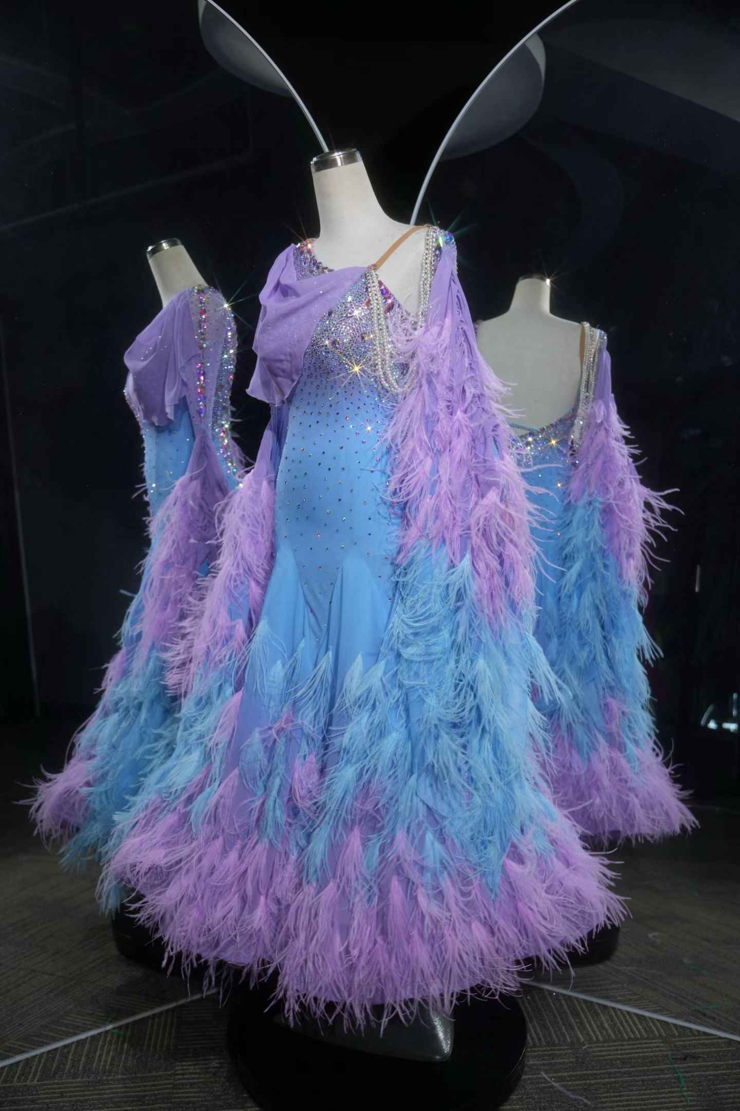 PEI.007 Gradient Color Standard Ballroom Competition Gown