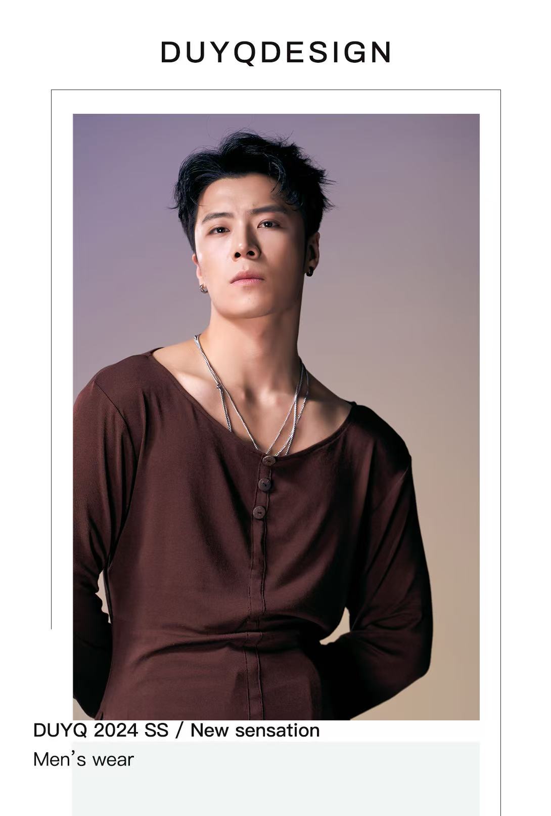 DUYQ.New Men-011 Minimalist Slim-fit Long-sleeve Top - Professional Standard Latin Dance Practice Wear for Daily Use