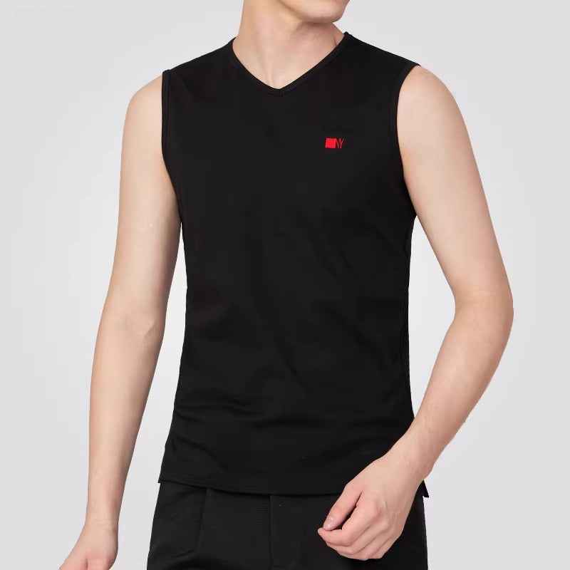NY Fashion Men's V-Neck Vest Latin Dance Vest National Ball Dance Practice Suit Training Suit Men's 24134S
