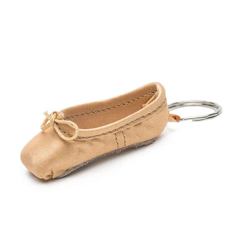 Handmade Mini Ballet Pointe Shoes Keychain Satin Dance Trinket