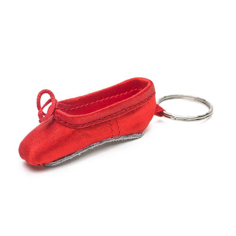 Handmade Mini Ballet Pointe Shoes Keychain Satin Dance Trinket