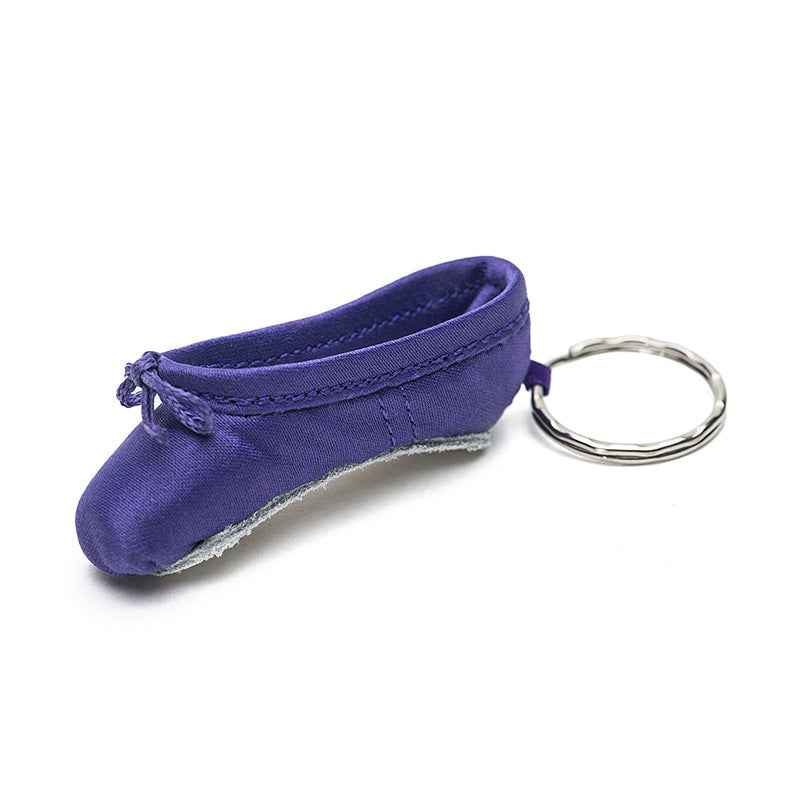 Handmade Mini Ballet Pointe Shoes Keychain Satin Dance Trinket