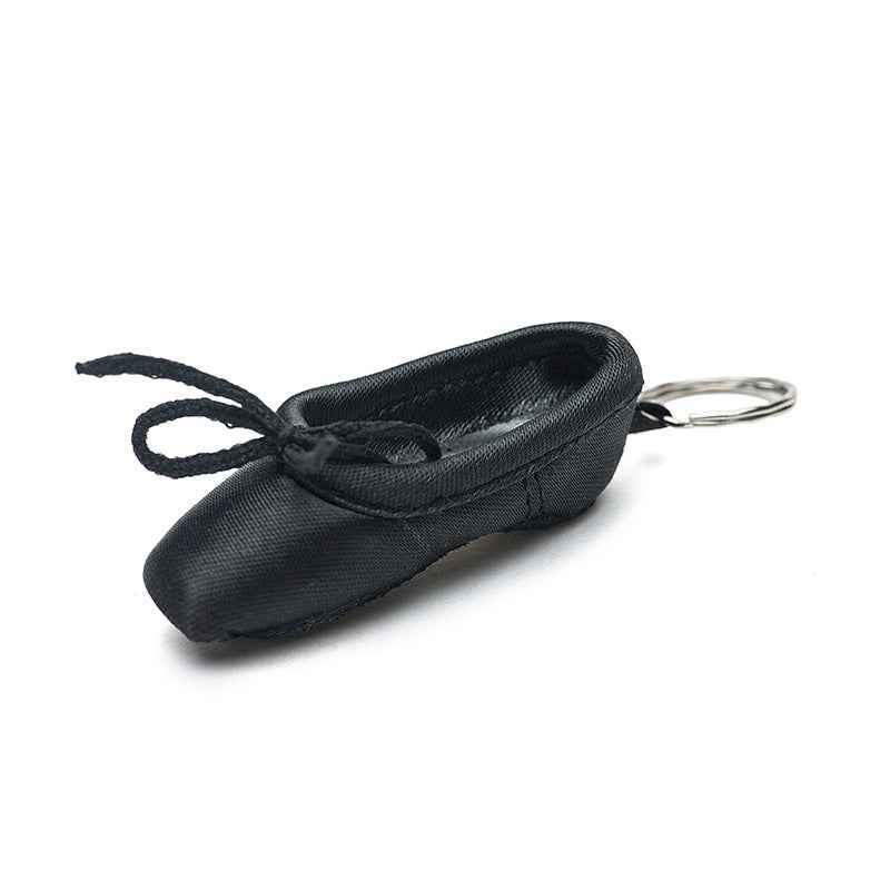 Handmade Mini Ballet Pointe Shoes Keychain Satin Dance Trinket