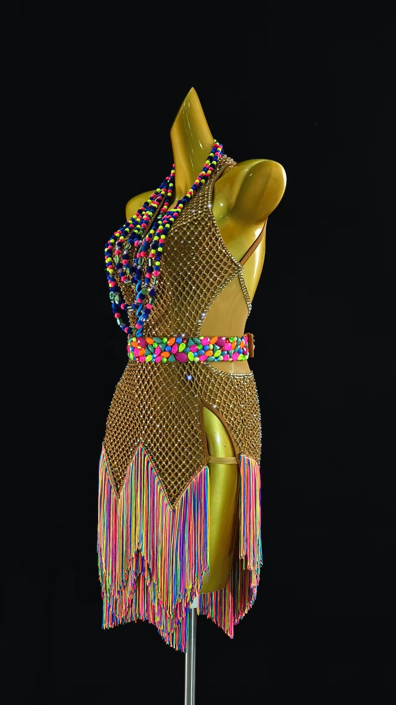 MINEJAS.PLC Women costume with colorful fringe