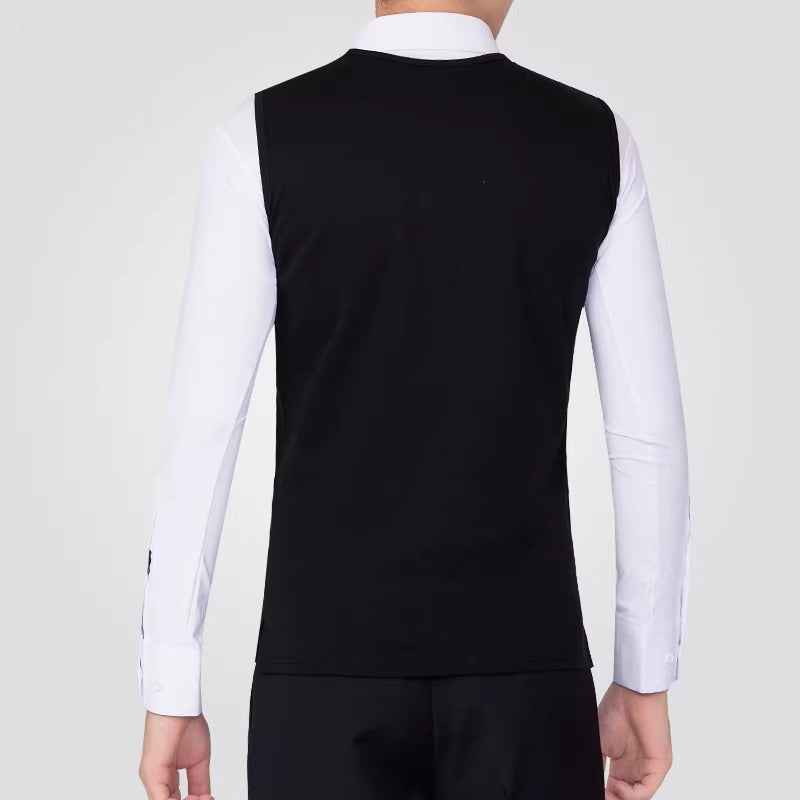 NY Fashion Men's V-Neck Vest Latin Dance Vest National Ball Dance Practice Suit Training Suit Men's 24134S