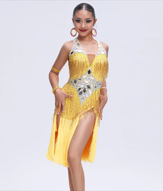 YL042.professional Latin dance performance costumes competition costumes, flower costumes, and tailor-made dresses