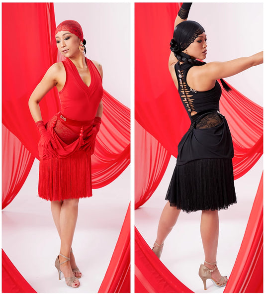 DUYQ [NSAD] 009 Original hand-woven one-piece top Latin women's practice performance clothes professional senior