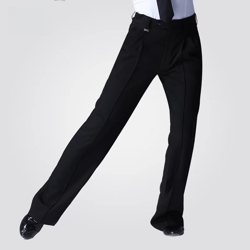 NY Fashion Men's Long Pants Latin Ballroom Dance Competition Practice Pants 21112K