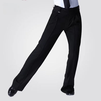 NY Fashion Men's Long Pants Latin Ballroom Dance Competition Practice Pants 21112K