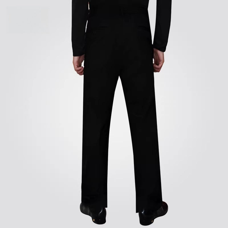 NY Fashion Men's Ballroom Dance Bottom Pants National Banner Dance Straight Pants Men's Practice Pants 25101K