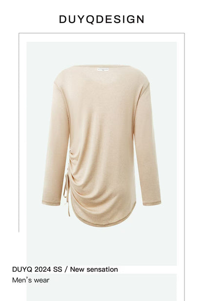 DUYQ.New Men-019 Merino Wool Long-sleeve Top - Ultra-comfortable Professional Latin Dance Practice Wear