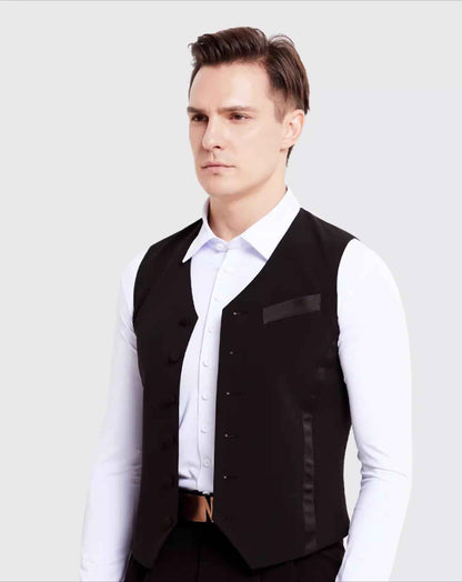 NY Fashion Ballroom Dance Men's Vest Waltz Adult Dance Performance Suit Practice Suit 21117MJ
