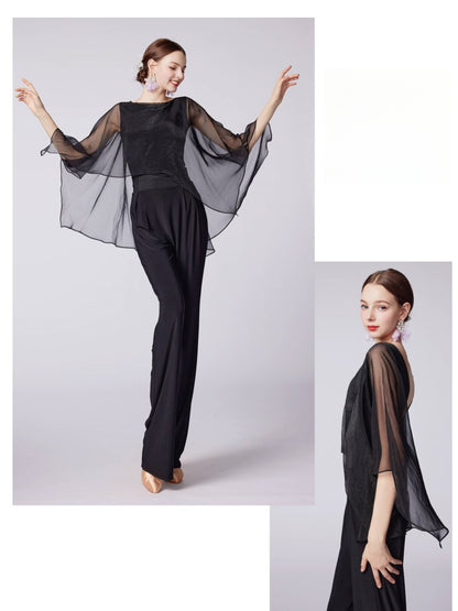 WD.Y413 New Women's Top Ballroom smooth Women's Long Sleeve tops
