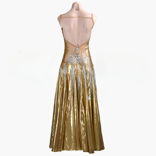 MINEJAS.S104G Adult women's new national standard American modern competition golden performance clothes