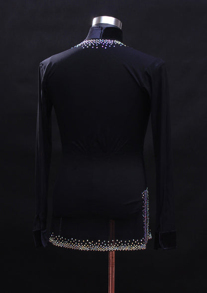 MINEJAS Men's Latin Dance Tops Customized Performance Clothes