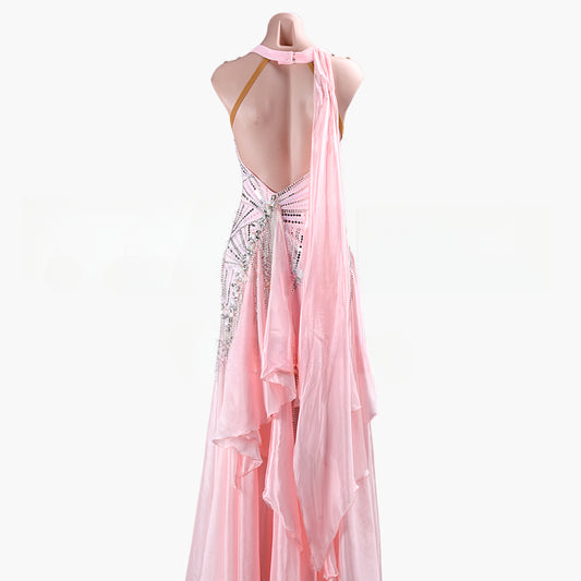 MINEJAS.S103P new pink smooth ballroom performance competition adult female performance costume
