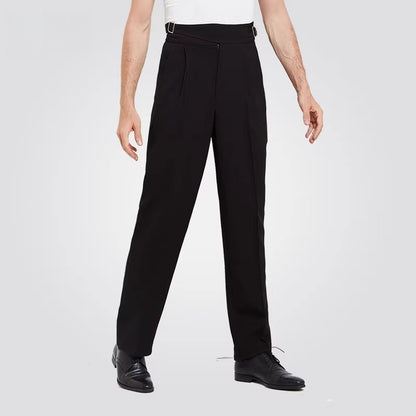 NY Fashion Autumn and Winter Latin Ballroom Dance Pants Men's High Waist Wide Leg Pants 21105K