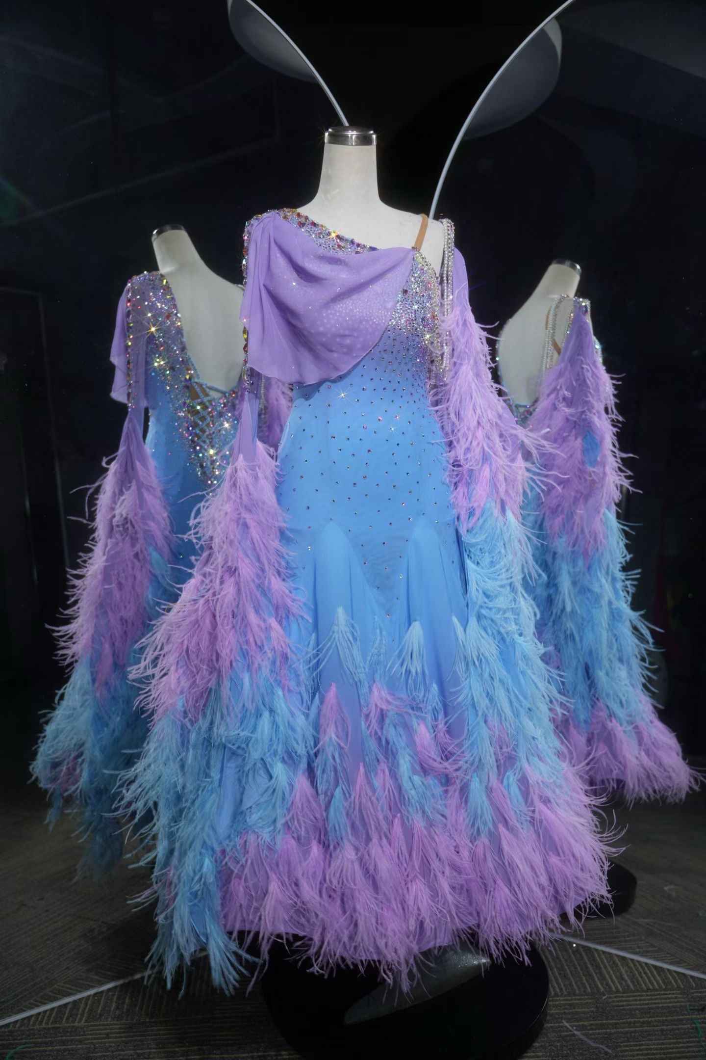 PEI.007 Gradient Color Standard Ballroom Competition Gown