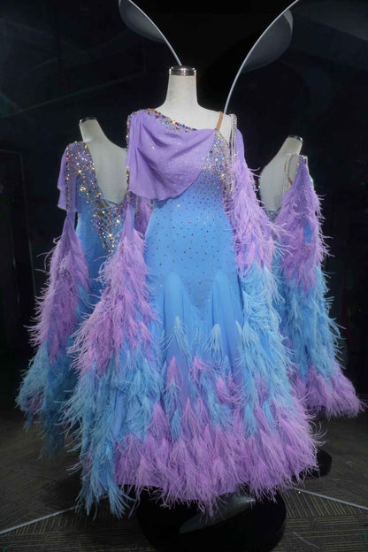 PEI.007 Gradient Color Standard Ballroom Competition Gown