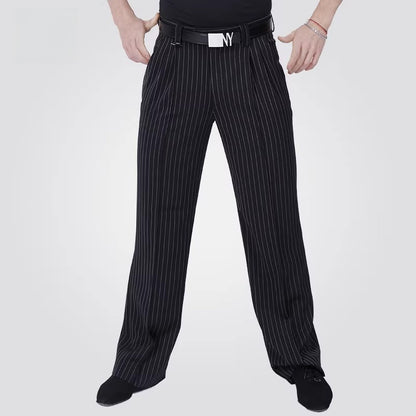 NY Fashion Men's Striped Competition National Standard Waltz Adult Dance Practice Pants 16555NK