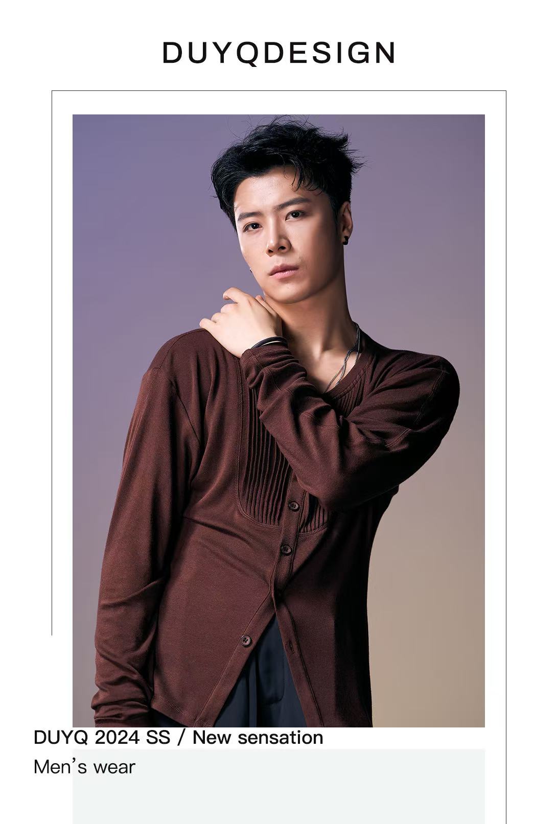 DUYQ.New Men-013 Round-neck Knit Long-sleeve Top - Professional Men's Standard Latin Dance Practice Wear