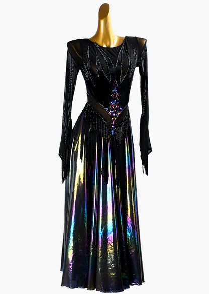 MINEJAS.S102 New black professional American modern performance dress