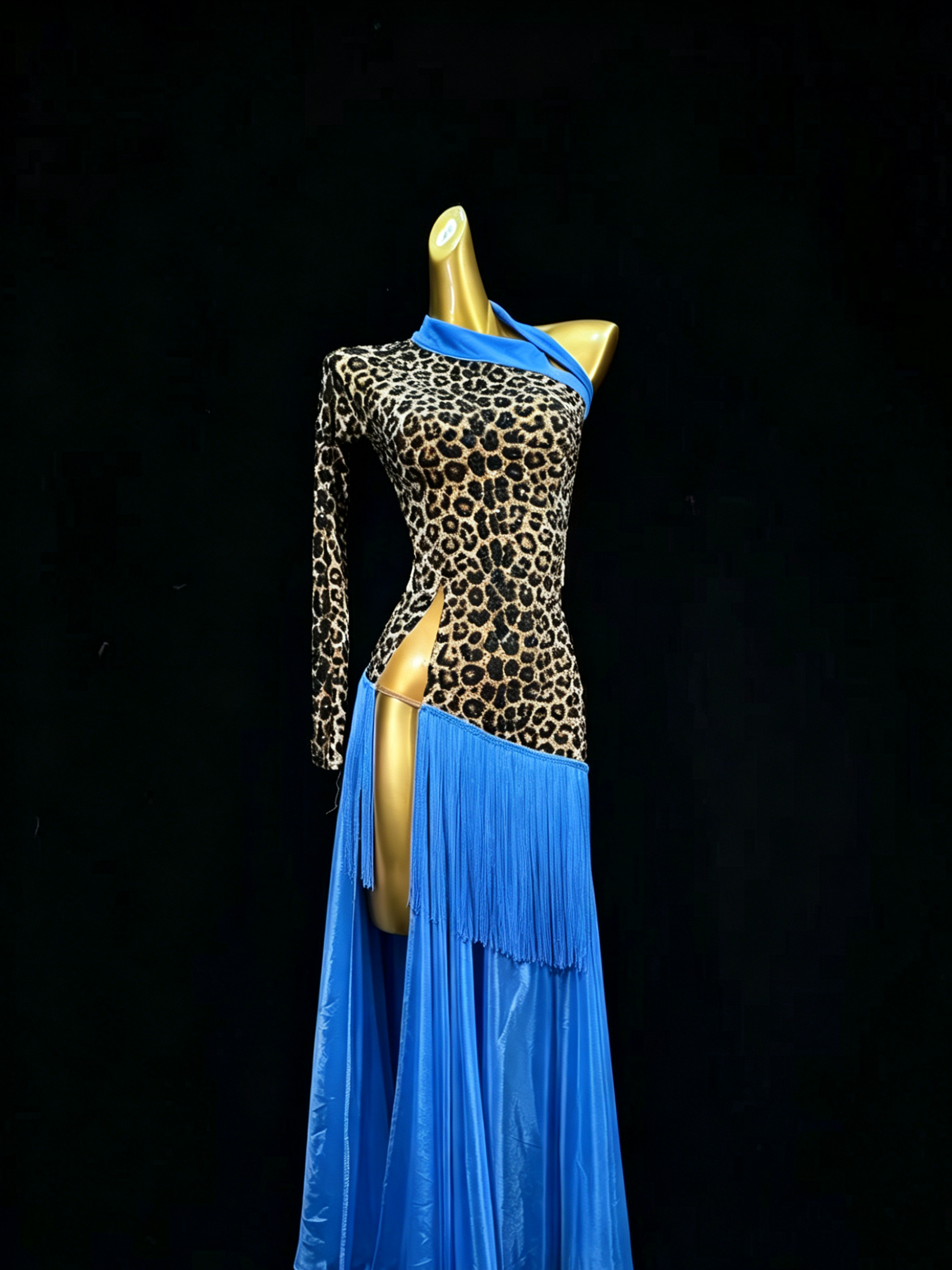 MINEJAS.S014 Leopard print and white hemline American Smooth Costume - Mine·Jas