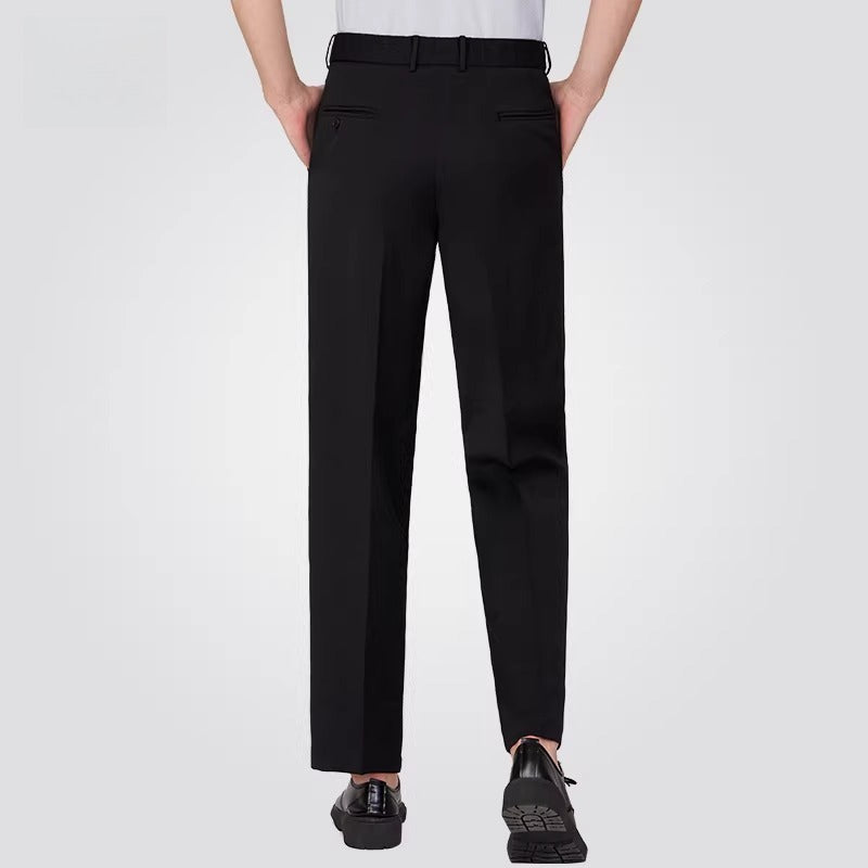 NY fashion men's ballroom dance pants straight through black casual practice pants 25102K