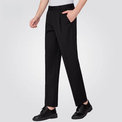 NY fashion men's ballroom dance pants straight through black casual practice pants 25102K