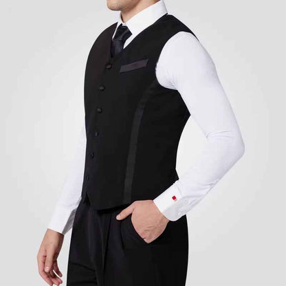 NY Fashion Ballroom Dance Men's Vest Waltz Adult Dance Performance Suit Practice Suit 21117MJ