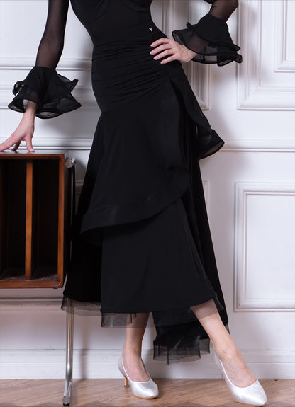 TID female advanced ballroom dance modern dance skirt