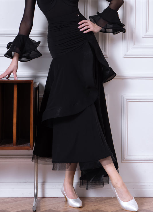 TID female advanced ballroom dance modern dance skirt