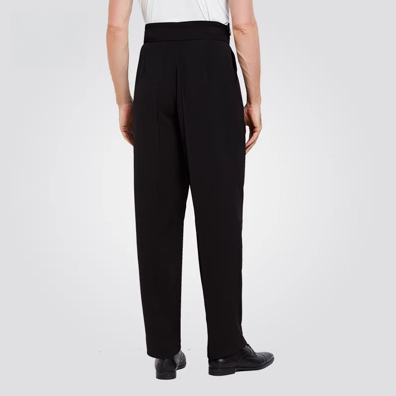 NY Fashion Autumn and Winter Latin Ballroom Dance Pants Men's High Waist Wide Leg Pants 21105K