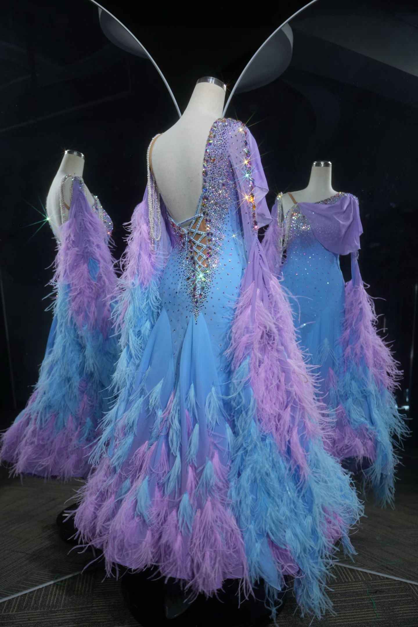 PEI.007 Gradient Color Standard Ballroom Competition Gown
