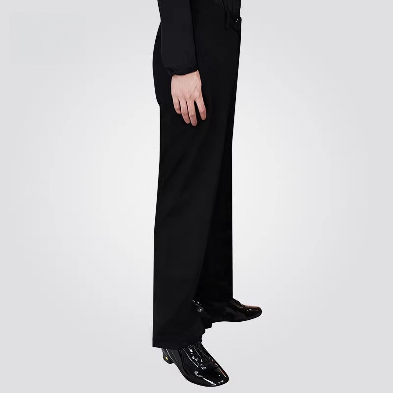 NY Fashion Men's Ballroom Dance Bottom Pants National Banner Dance Straight Pants Men's Practice Pants 25101K