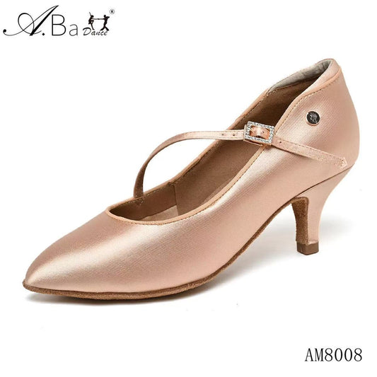 ABA DANCE.AM8008 Classic Nude Pointed Toe Women’s Modern Dance Shoes