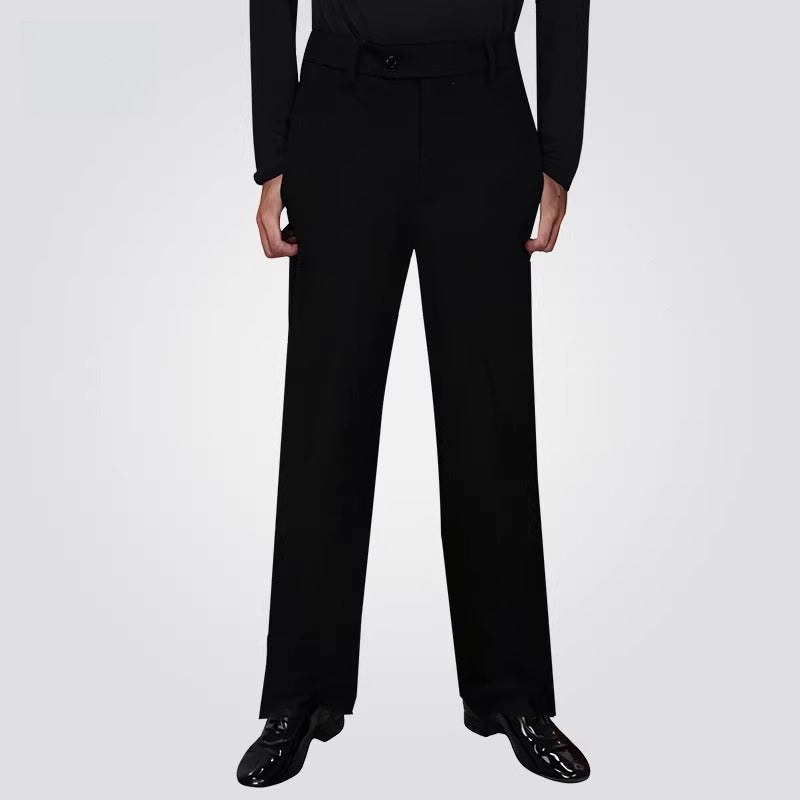 NY Fashion Men's Ballroom Dance Bottom Pants National Banner Dance Straight Pants Men's Practice Pants 25101K