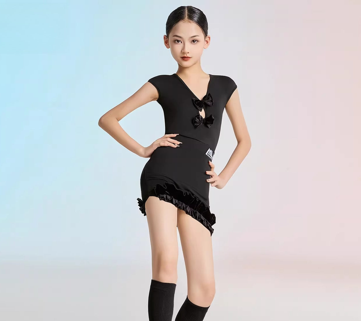 MLX8215/8400 Latin dance costumes for children in summer, high-end girls' professional dance training performance