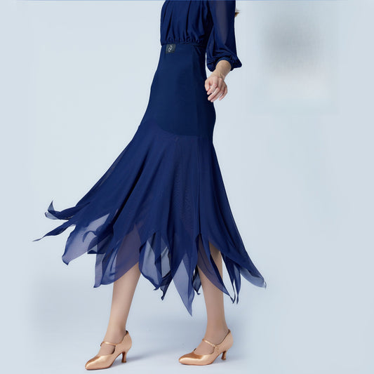 WD.Q26 Original Design Women's Skirt ballroom smooth Dance Practice Skirt