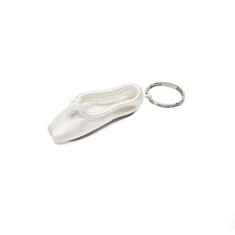 Handmade Mini Ballet Pointe Shoes Keychain Satin Dance Trinket