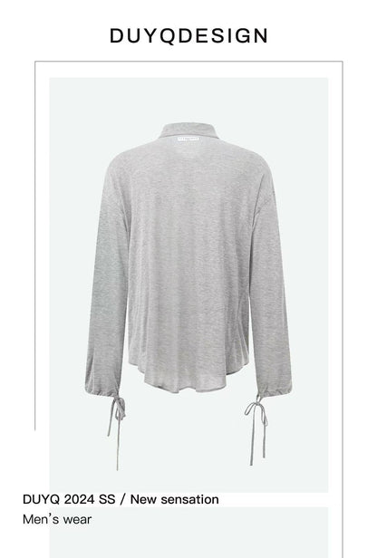 DUYQ.New Men-018 Classic Retro Loose Shirt - Men's Standard Latin Dance Practice Wear
