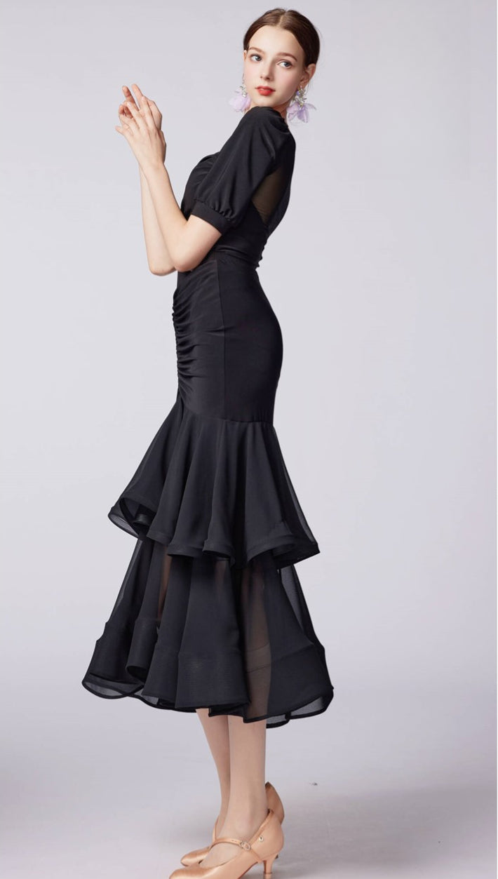 WD.Q30 Original Design Women's Ballroom smooth Dance Practice Skirt