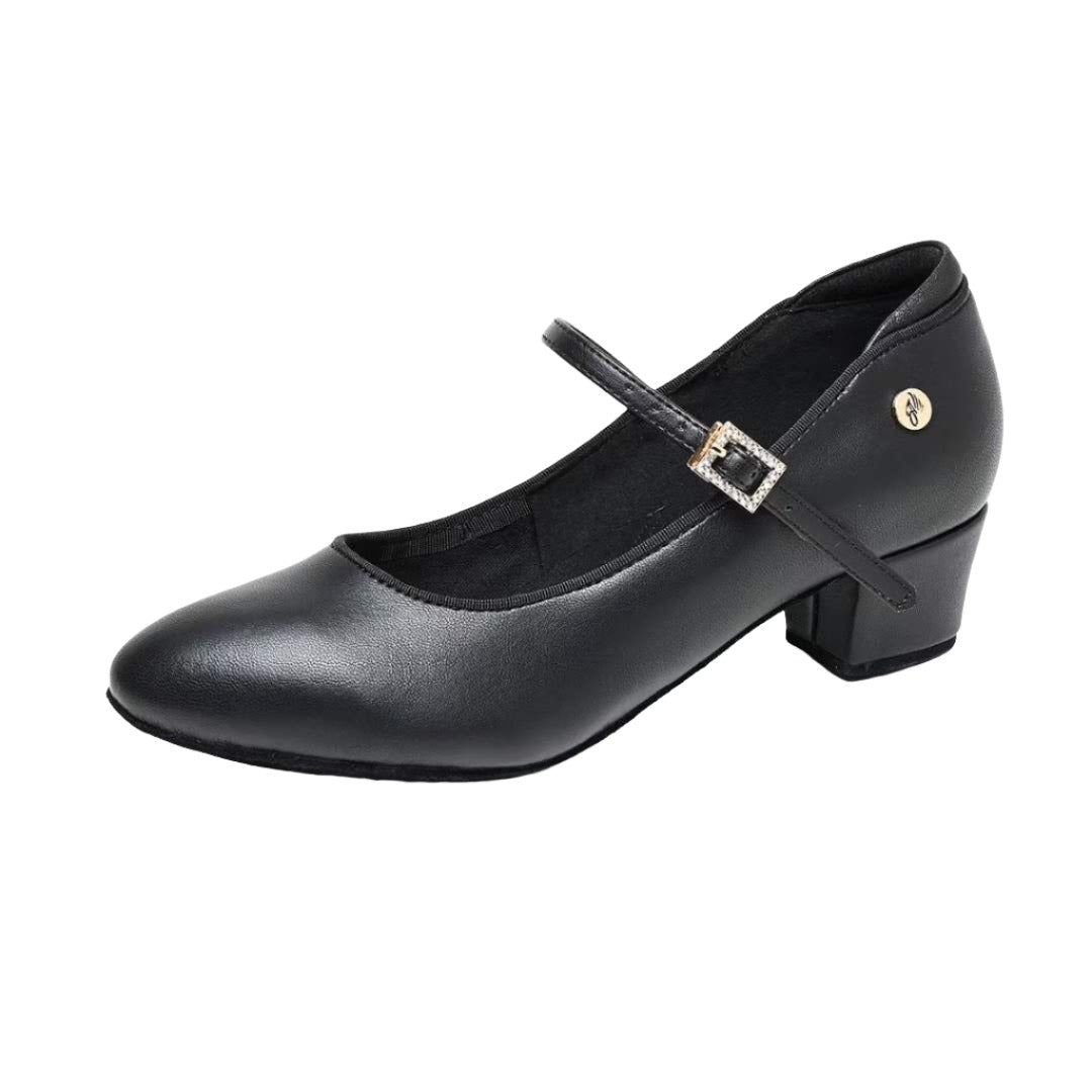 ABA.B002GE GIRLS BLACK BALLROOM STANDARD DANCE SHOES