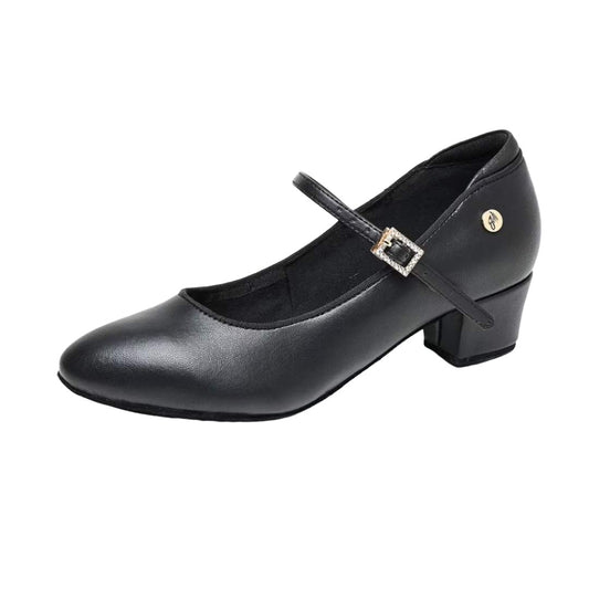 ABA.B002GE GIRLS BLACK BALLROOM STANDARD DANCE SHOES
