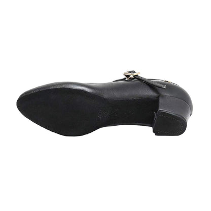ABA.B002GE GIRLS BLACK BALLROOM STANDARD DANCE SHOES